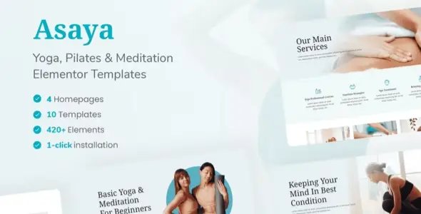 Asaya – Yoga & Meditation Elementor Kit